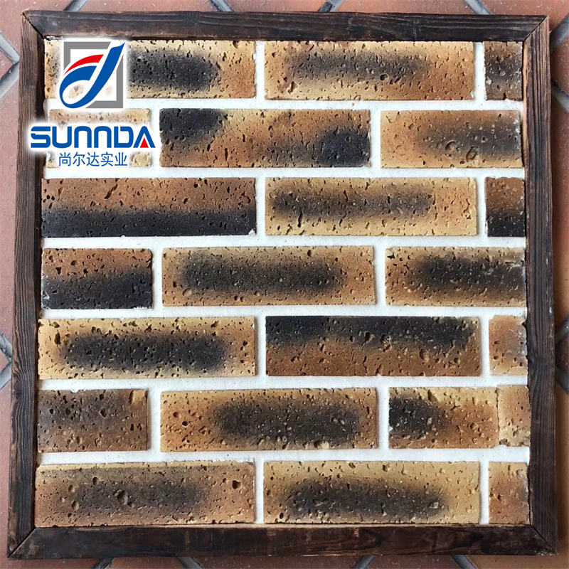 Gạch Ceramic Clinker ốp Tường Ngoại thất, Thiết kế Vân Gạch, Màu Đơn Sắc Chuyển Màu, Bề Mặt Mờ Chống Trượt, Trang Trí Mảnh Nhỏ 60X240X10