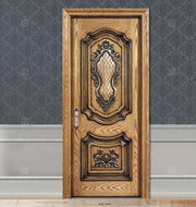 Trụ cửa gỗ Teak chạm khắc phần đầu cao cấp, sang trọng 2025 dùng cho thiết kế cửa chính nội thất của nhà ở, biệt thự, phòng ngủ