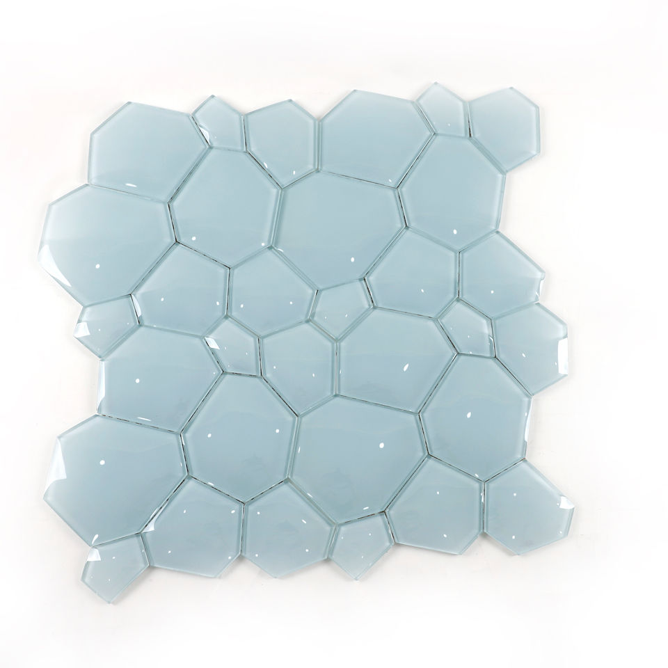 Gạch Mosaic Kính Cảm Giác 3D Ốp Lát Phòng Tắm Hồ Bơi Trang Trí Nhà