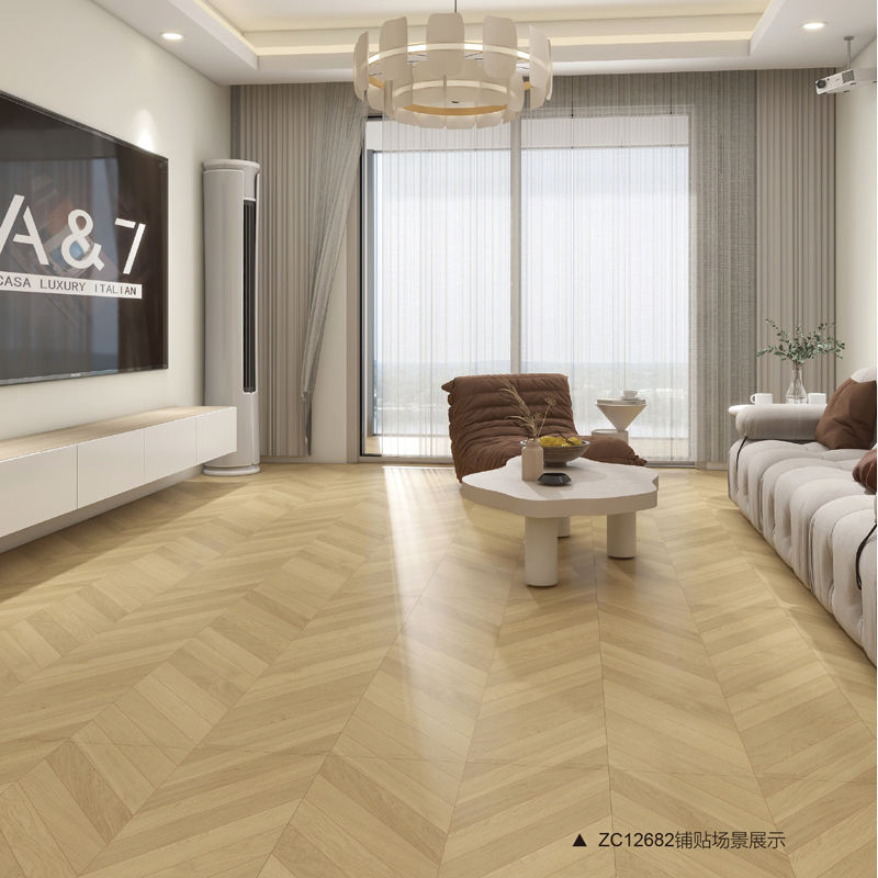 Gạch Ceramic Vân Gỗ Thiết Kế Truyền Thống Dùng Cho Tường Nội Thất, Gạch Bóng Thô Mộc Bền Chắc Cho Phòng Tắm, Nhà Bếp, Khách Sạn