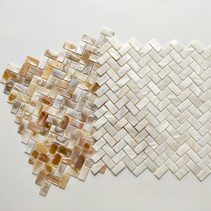 Gạch Mosaic Vỏ Xà Cừ Trắng Thủ Công Tự Nhiên Ốp Tường