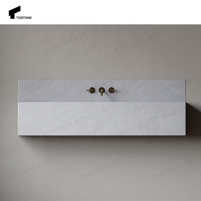 Chậu Rửa Mặt Đá Cẩm Thạch Trắng Tostone Cao Cấp