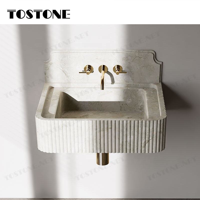 Bồn Rửa Tostone Đá Cẩm Thạch Monet Sóng Đơn Giản
