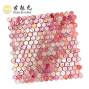 Gạch ốp tường bóng Goodluck Mosaic Kính Hồng thiết kế sang trọng