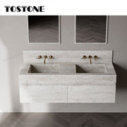 Travertine Trắng Tinh Khôi - Trang Trí Phòng Tắm Cao Cấp