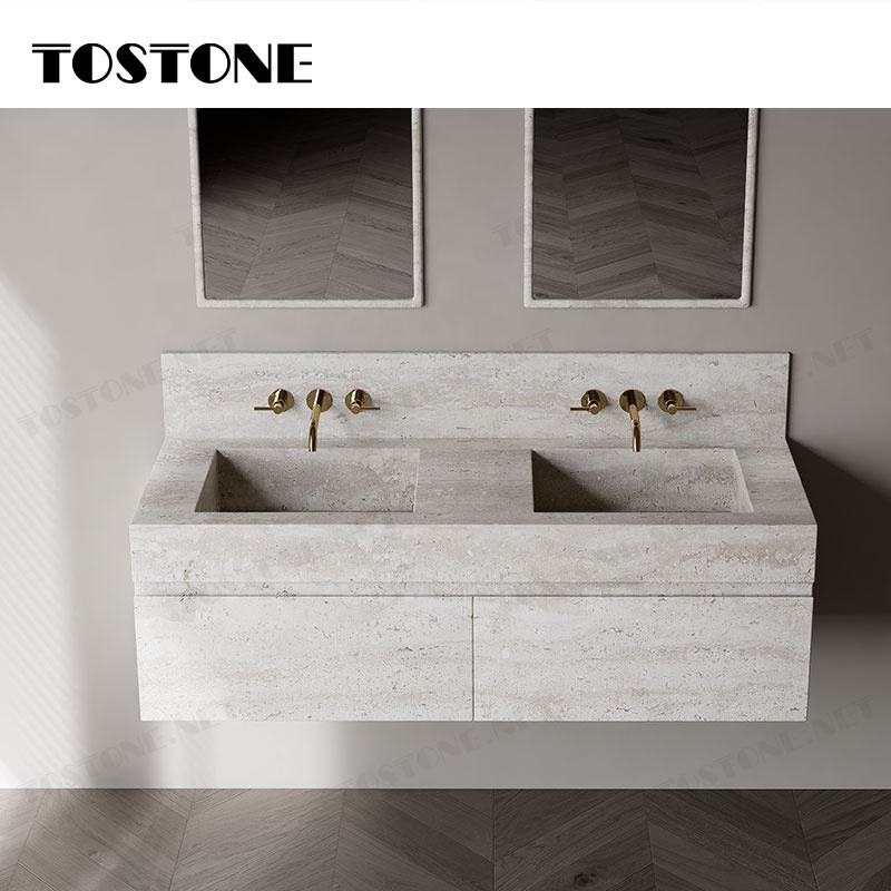 Travertine Trắng Tinh Khôi - Trang Trí Phòng Tắm Cao Cấp