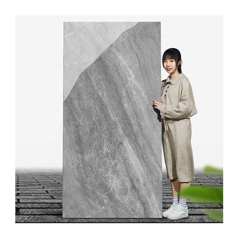 Phòng khách Bóng Đá cẩm thạch toàn thân Tấm lớn 900x1800mm Tấm ốp tường nền Một đá đa diện Phong cách hiện đại tối giản