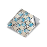 Miếng Dán Gạch Mosaic Họa Tiết Hoa Cổ Điển Bền Bỉ, Chống Nước, Thân Thiện Môi Trường Trang Trí Tường Cho Cải Tạo Bếp, Phòng Ngủ, Phòng Tắm