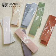 Gạch sứ ốp tường thủ công tráng men bóng lồi lõm phong cách Retro bếp phòng tắm