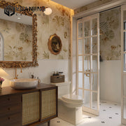 Gạch Porcelain Phong Cách Retro Pháp Hoa Văn Tráng Men Gốm Sứ Toàn Phần 600x1200 Độ Hút Nước Thấp