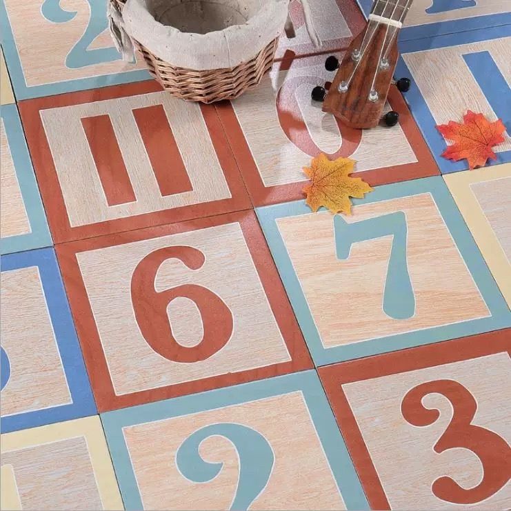 Gạch Gốm Sứ 8mm Họa Tiết Số, Chữ Cái Và Hoa Dùng Ốp Tường Và Làm Chỉ Viền Nội Thất Cho Nhà Trẻ, Phòng Trẻ Em, Phòng Khách, Phòng Tắm