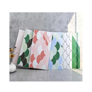 Gạch Sứ Ốp Tường Dạng Thanh Lồi Lõm 300x600, Bề Mặt Bóng, Họa Tiết Vảy Cá, Tráng Men Đánh Bóng Toàn Phần, Cá Tính Sắc Màu