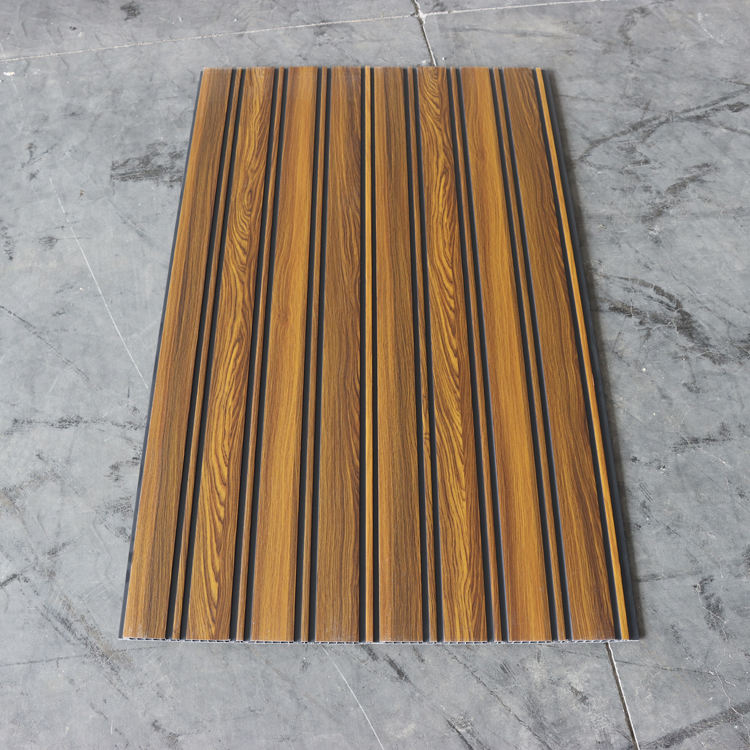 Tấm ốp PVC vân sáo phủ nhựa đen nội thất