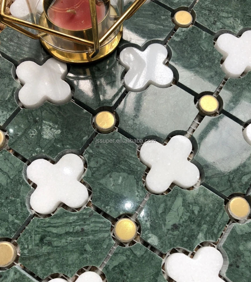 Gạch Ốp Tường Ceramic Phong Cách Pháp Hiện Đại, Mosaic Đá Cẩm Thạch, Vân Đá Kháng Axit, Cho Bếp, Ban Công, Phòng Tắm