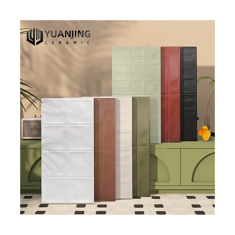 Gạch Gốm Sứ Ốp Lát Đa Sắc Họa Tiết Lưới Lồi Lõm Bề Mặt Men Bóng Nhẹ Cho Tường Và Sàn Nhà Bếp, Phòng Tắm, Ban Công