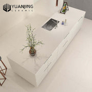 Gạch Sứ Quảng Đông Phật Sơn Nhung Vàng Ánh Sáng Mềm 600X1200mm Gạch Lát Sàn Màu Trơn Kem Phòng Khách