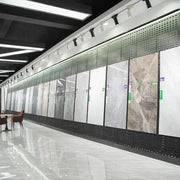 Gạch sứ/ceramic ốp tường và lát sàn chống trượt 400x800mm, màu trắng bóng, họa tiết vân đá cẩm thạch liên tục vô hạn