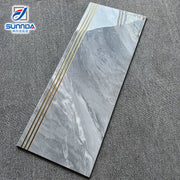 Gạch sứ tráng men bóng, lát nền và bậc cầu thang, cạnh mài thẳng, bề mặt mạ vàng bóng loáng, chất lượng tùy chỉnh Foshan