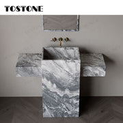 Tostone Mặt Bàn Lavabo Phòng Tắm Đứng Độc Lập Bằng Đá Cẩm Thạch Nâu Venice Tự Nhiên Đẹp Với Bề Mặt Mài Mờ Dành Cho Trang Trí Chậu Rửa Mặt Gia Đình