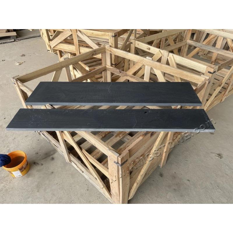 Tấm bậc cầu thang và gạch ốp ngoại thất hiện đại bằng đá phiến đen tự nhiên tùy chỉnh, bền bỉ, chống ăn mòn axit, dành cho Khách sạn, Biệt thự, Công viên