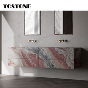 Tostone Bàn Lavabo Đá Cẩm Thạch Đỏ Monica Cổ Điển Bền