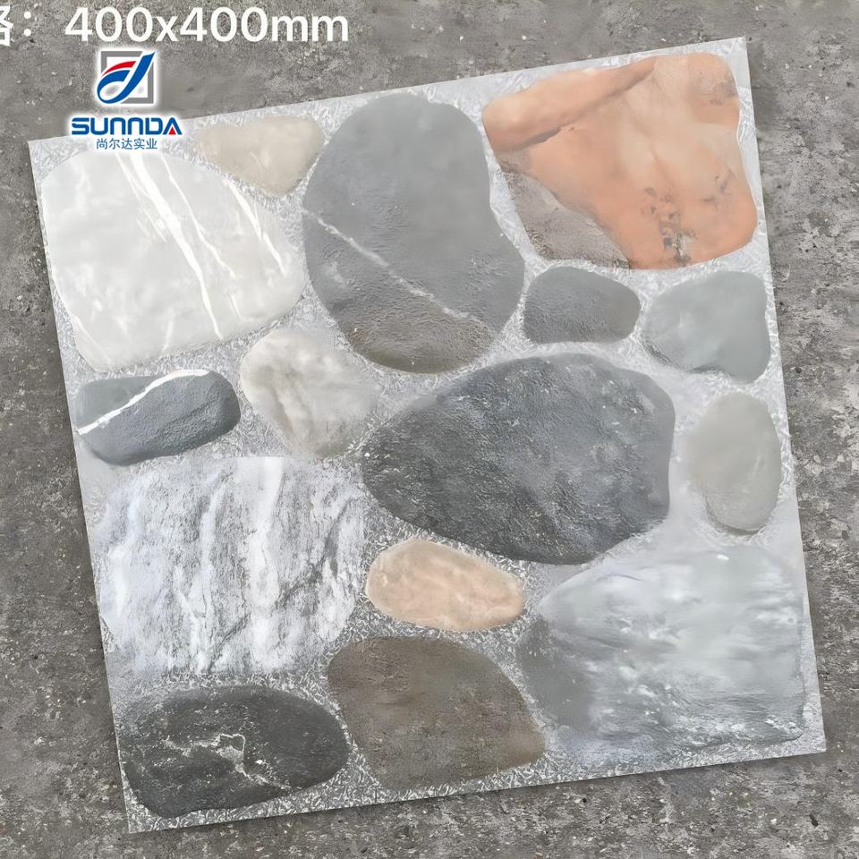 Gạch lát sàn men sứ mờ chống trượt kiểu đá cuội dùng cho phòng tắm, bếp, ngoài trời 30x30 40x40cm