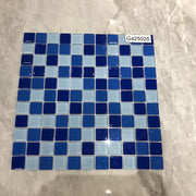 Gạch Mosaic Kính Xanh Phật Sơn 300x300 Bóng bẩy Đa sắc dùng cho Mosaic Tường Nội thất, Hồ bơi và Mosaic Vuông