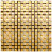 Gạch Mosaic Nhôm Trang Trí Tường Bóc Dán, Tấm Ốp Lưng Gạch Đá, Bề Mặt Nhôm Xước, Gạch Mosaic Kim Loại Chống Ẩm