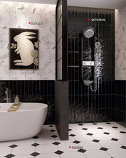 Gạch Mosaic Gốm Sứ Zellige Thủ Công cho Hồ Bơi, Tường Phòng Tắm, Phòng Khách, Sử Dụng Ngoài Trời – Chống Trượt, Độ Dày 8MM
