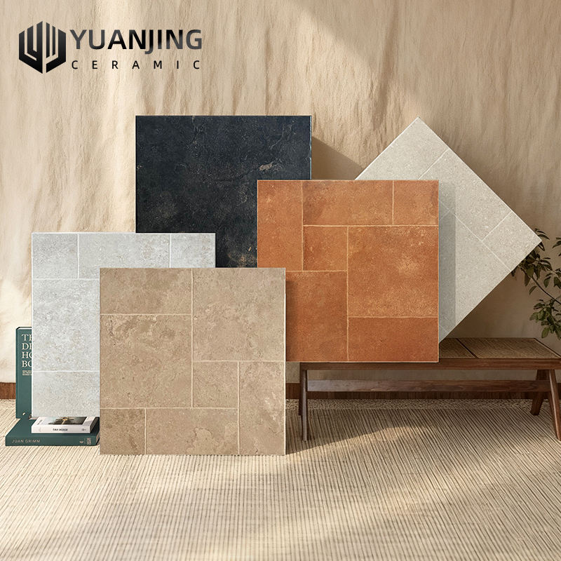 Gạch Lát Nền Sân Vườn Ngoài Trời Yuanjing Phong Cách Lâu Đài Màu Vôi Cổ Điển Chống Trượt 600x600mm