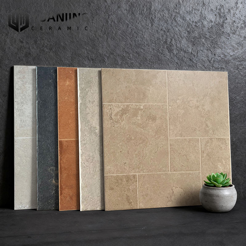 Gạch Sứ Lát Sân Vườn Ngoại Thất Chống Trượt Phong Cách Đá Vôi Retro Cổ Điển 600x600 Dùng Cho Biệt Thự Khách Sạn Lâu Đài