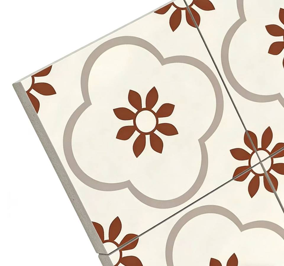 Gạch Lát Sàn Sang Trọng với Thiết Kế Đỏ Nghệ Thuật Hiện Đại Chống Trượt cho Nền Quán Cà Phê và Sảnh Khách Sạn