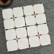 Gạch lát sàn sứ tráng men chống trượt trong nhà 200x200 hoa văn hoa màu đỏ