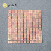 Gạch Mosaic Kính Pha Lê Óng Ánh Hồng Lộng Lẫy