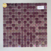 Gạch Mosaic Kính Kim Tuyến Tím Đỏ Cao Cấp Hình Vuông Nhỏ Dùng Để Trang Trí Tường Khách Sạn, Spa, Hồ Bơi