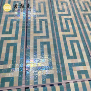 Gạch Mosaic Thủy Tinh Pha Lê Trắng Xanh Sang Trọng Phong Cách Thiết Kế Tùy Chỉnh Dành Cho Hồ Bơi, Khách Sạn & Tường Điểm Nhấn