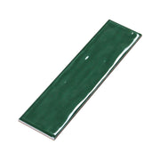 Gạch thẻ gốm sứ xanh lá đậm, bề mặt sóng, ốp tường bếp và phòng tắm, 75x300mm