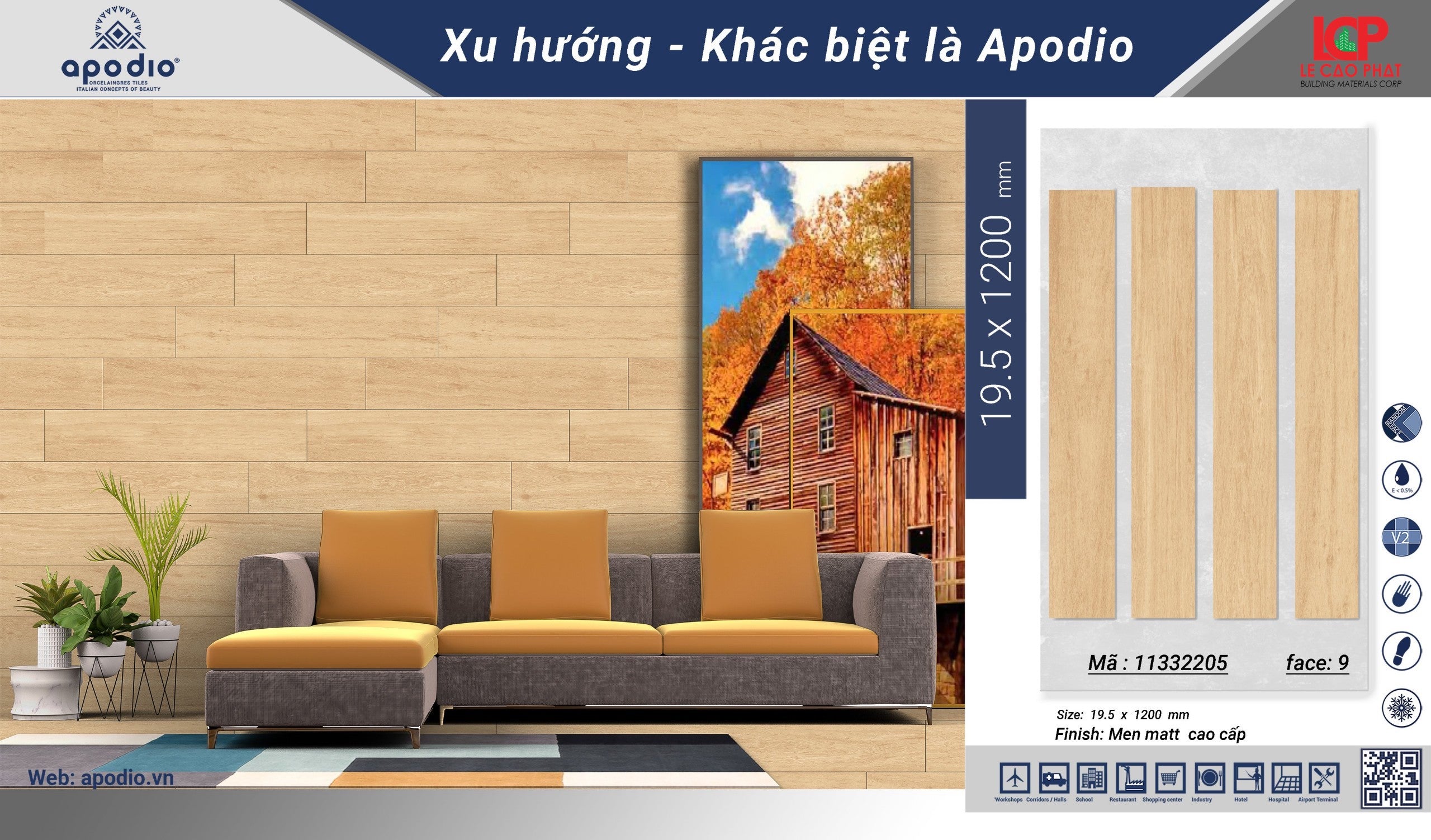 Gạch ốp lát Apodio 11332205