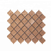 Gạch Kính Mosaic Hình Đèn Lồng Họa Tiết Arabesque Lưng Tráng Lá Đồng Ốp Tường Trang Trí Bếp Phòng Tắm