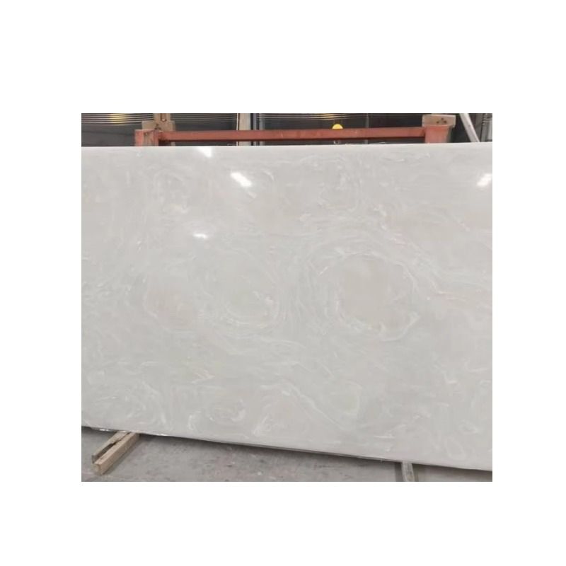 Tấm phiến đá cẩm thạch Onyx trắng đánh bóng Sang trọng Hiện đại dùng cho Sàn trong suốt, Tòa nhà văn phòng, Thiết kế đồ họa ngoài trời, Tấm lớn