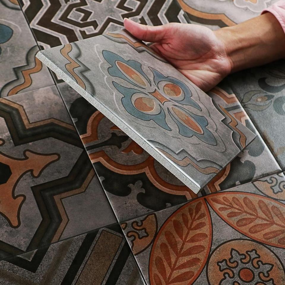 Gạch Encaustic Giá Rẻ 8x8 Hoa Văn Cổ Điển, Trang Trí Sàn Gốm Và Tường Điểm Nhấn Phong Cách Ma-rốc