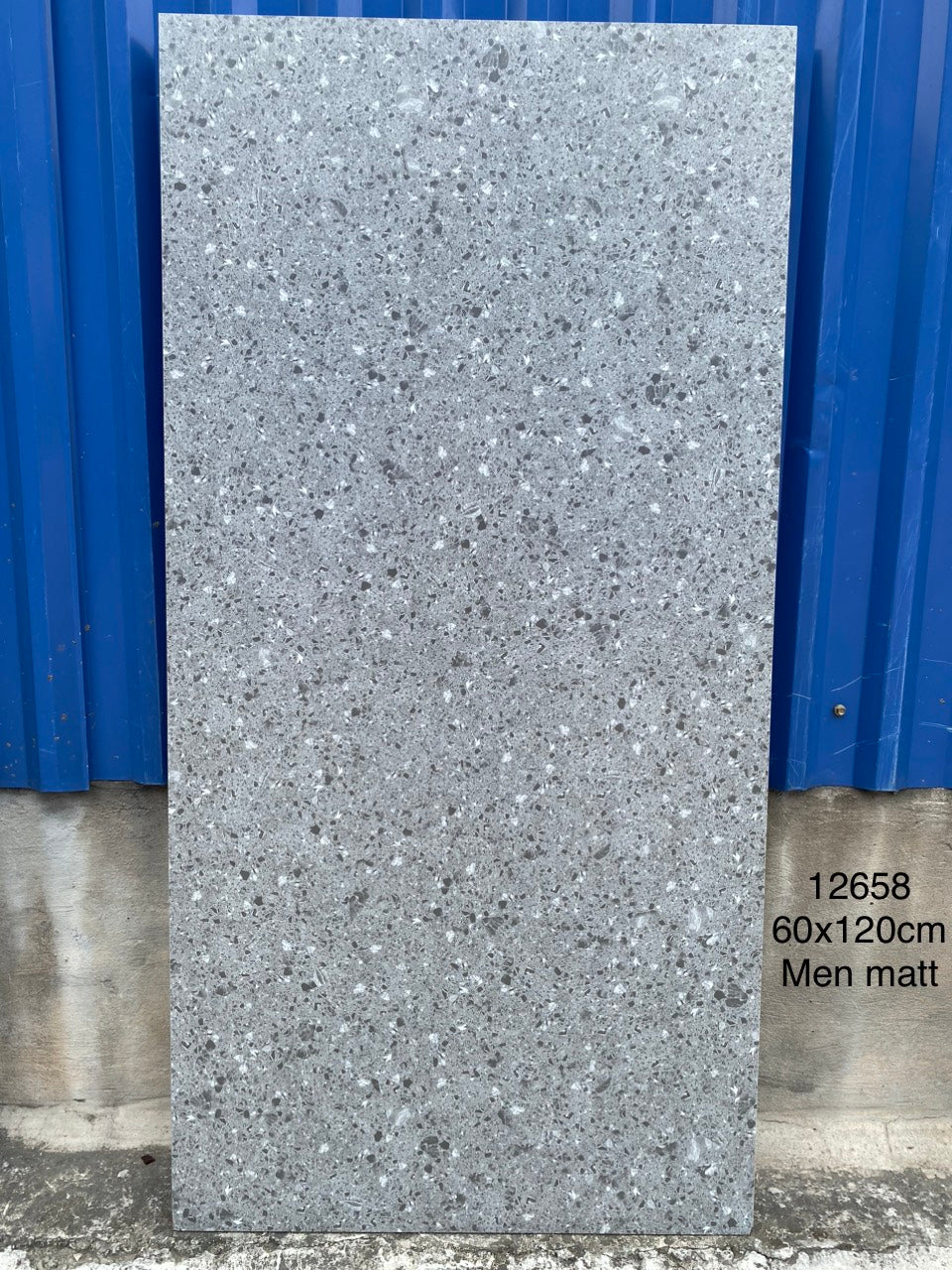 Gạch Terrazzo sứ bóng chống trượt 600x1200 cho sàn phòng khách, phòng ăn, trung tâm thương mại, ban công