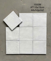 Gạch thẻ trắng men mờ KT 150x150mm (1h/1m/44v/17.5kg) 1500M