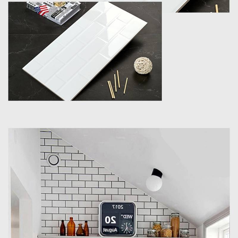 Gạch thẻ ốp tường kích thước 300x600mm mã N360600-7Y bề mặt trắng bóng