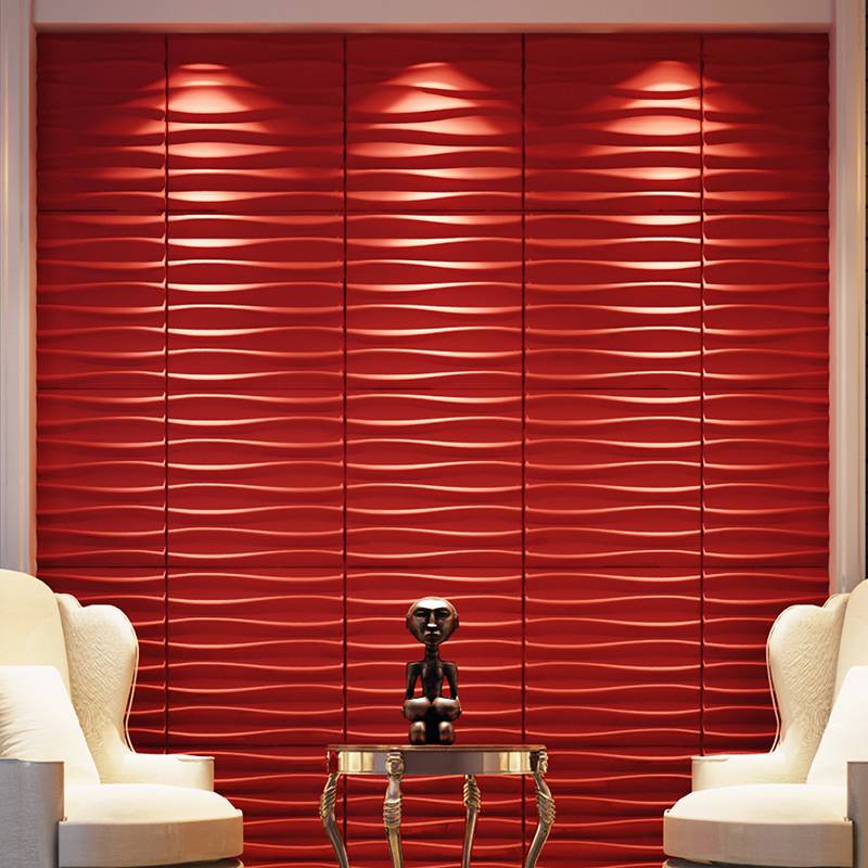 Gạch 3d ốp tường trang trí chống thấm màu vàng