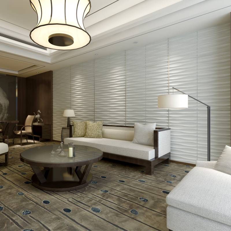 Gạch 3d ốp tường trang trí chống thấm màu vàng