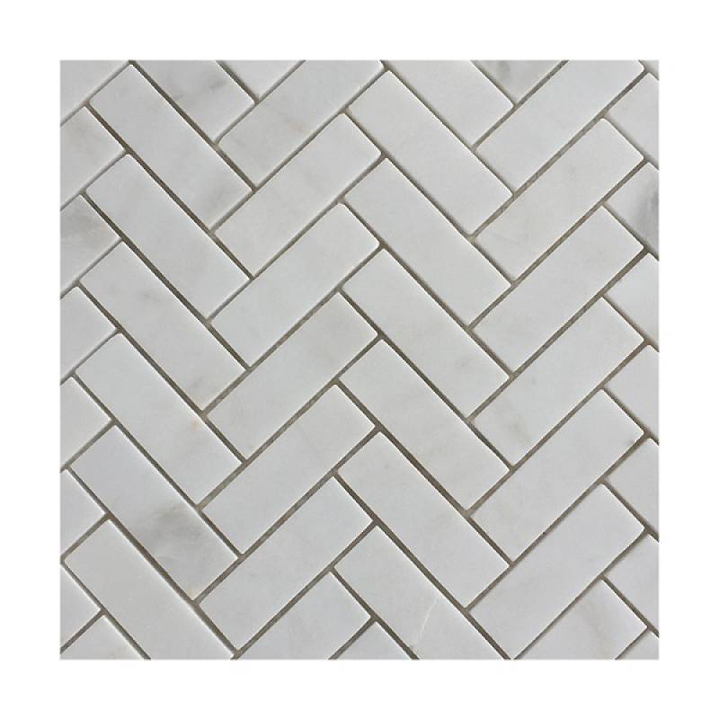 Gạch mosaic xương cá 255x280mm 18NS054-2575 màu trắng