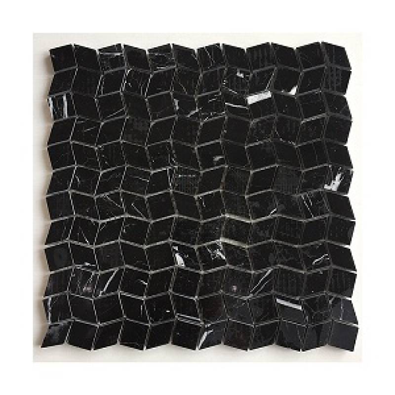 Gạch mosaic đá hình thoi 283x283mm 15NSS126 màu đen