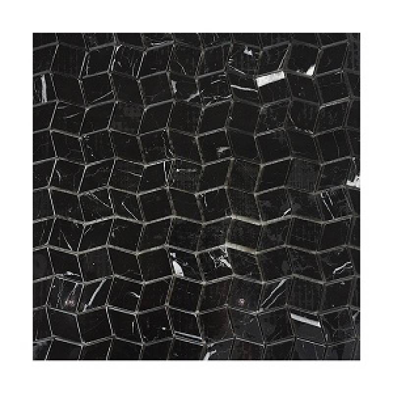 Gạch mosaic đá hình thoi 283x283mm 15NSS126 màu đen