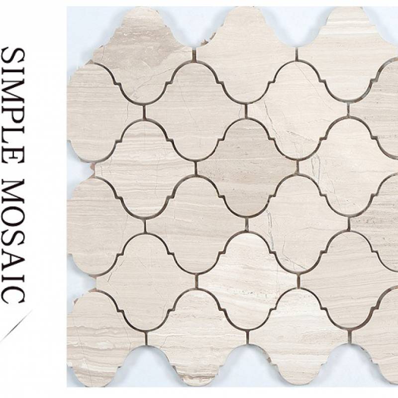 Gạch mosaic đá đèn lồng 265x315mm YD-305 màu be